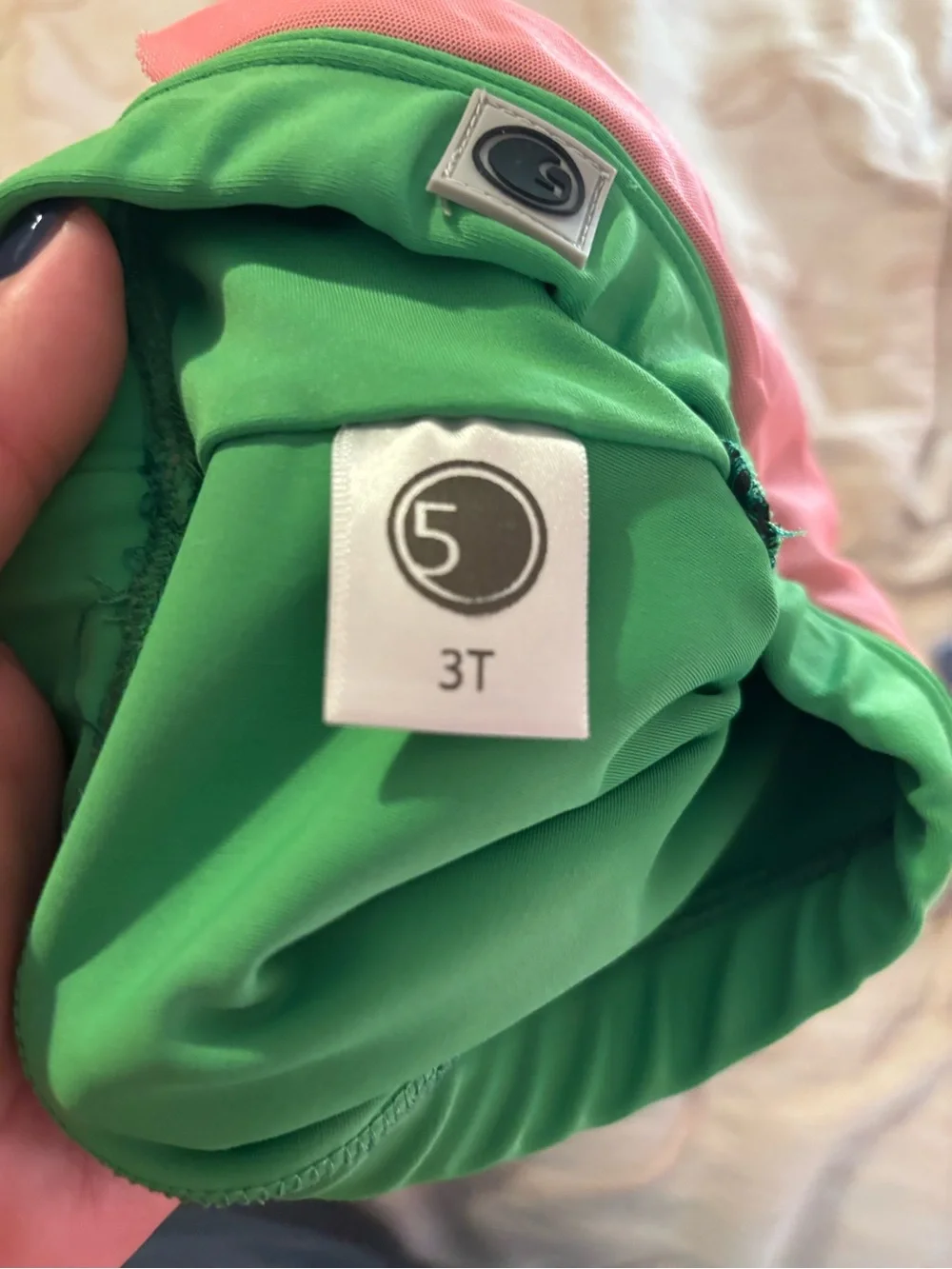 Kids Two-Piece Green and Pink Dance set  with Mesh Skirt five the label